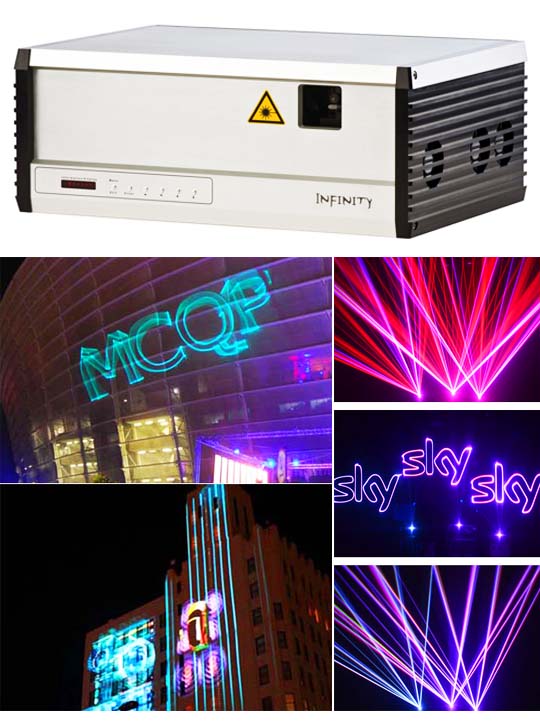 Лазерный проектор для рекламы на небе и облаках